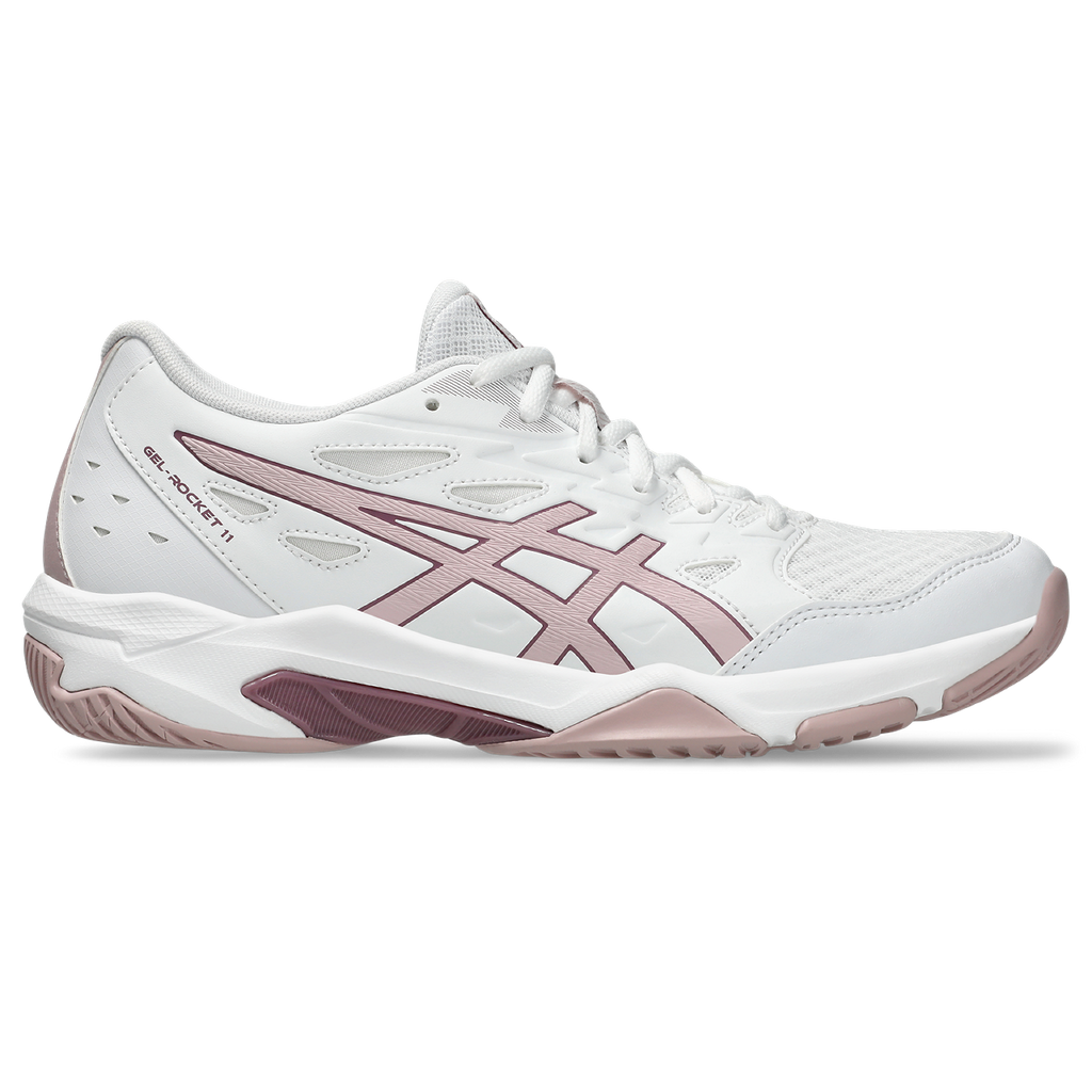 Asics Women's Gel Rocket 11 Indoor Court Shoes White Watershed Rose