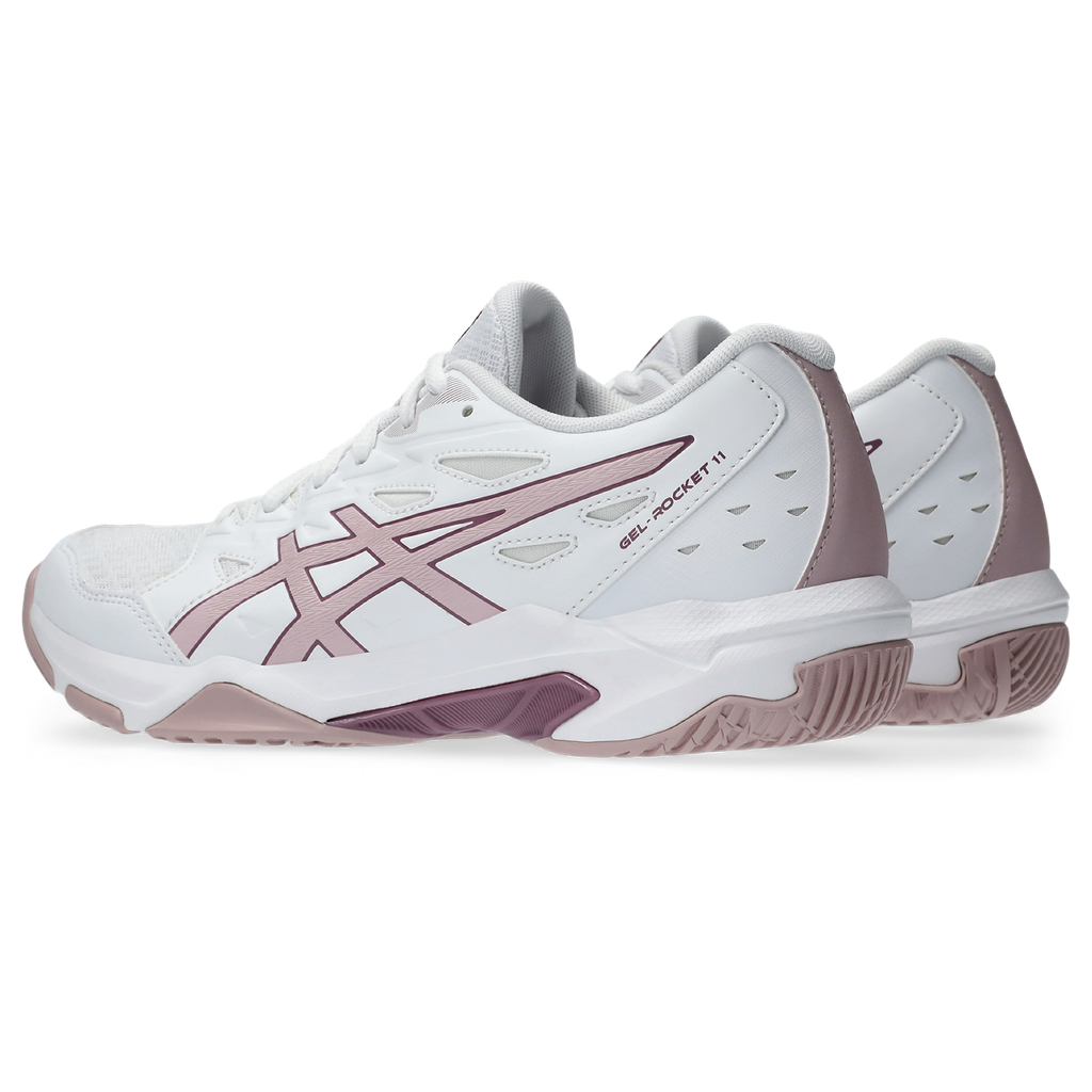 Asics Women's Gel Rocket 11 Indoor Court Shoes White Watershed Rose