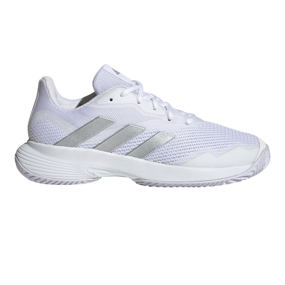 Adidas Women's CourtJam Control Tennis Shoes White Silver