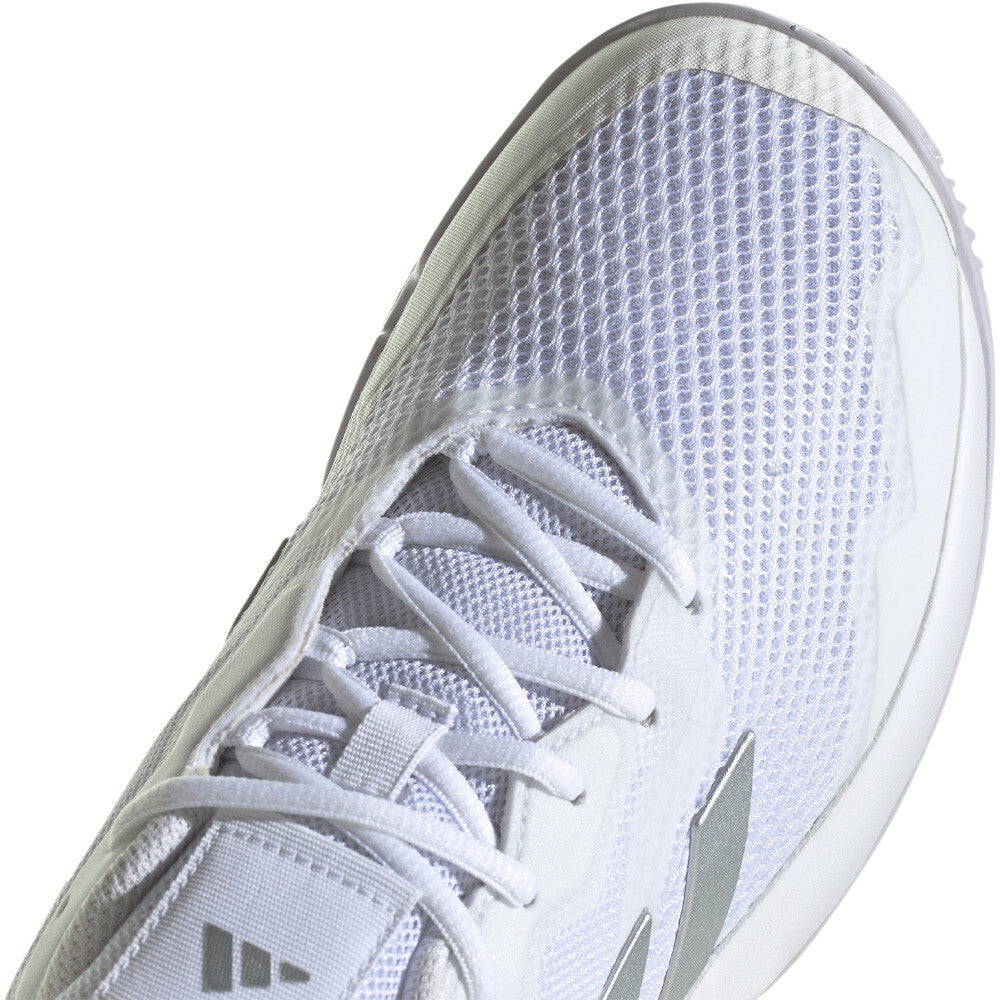 Adidas Women's CourtJam Control Tennis Shoes White Silver