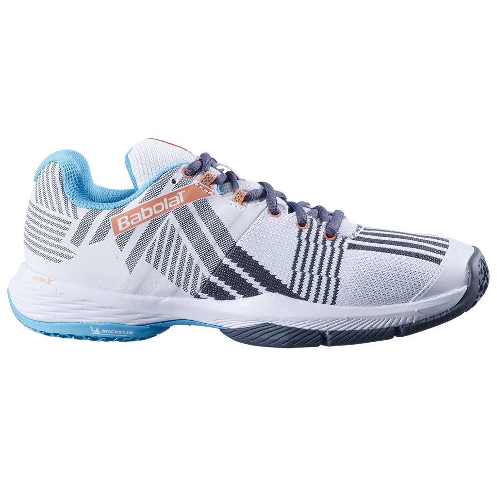 Babolat Women's Sensa Padel Shoes White/Canyon Sunset