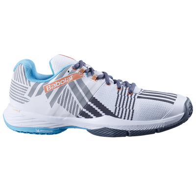 Babolat Women's Sensa Padel Shoes White/Canyon Sunset