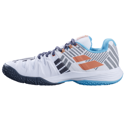 Babolat Women's Sensa Padel Shoes White/Canyon Sunset