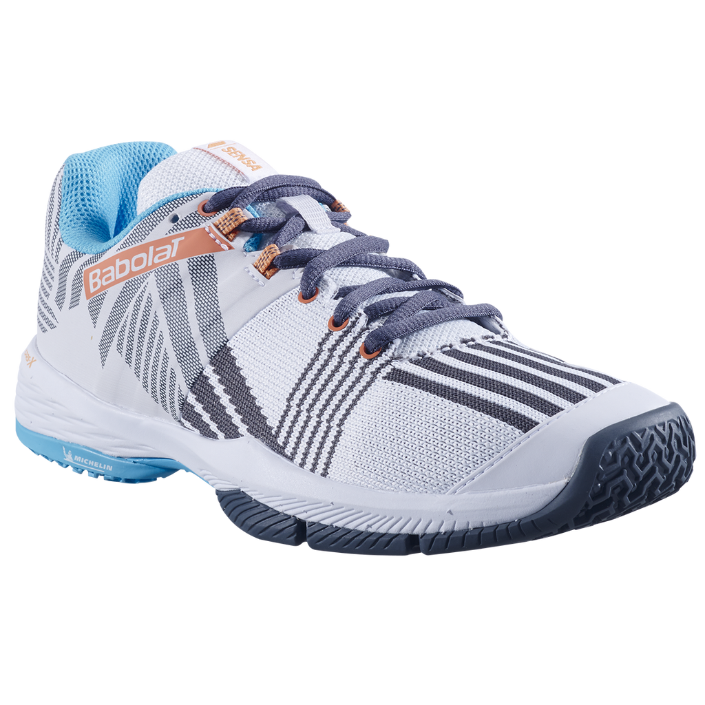 Babolat Women's Sensa Padel Shoes White/Canyon Sunset