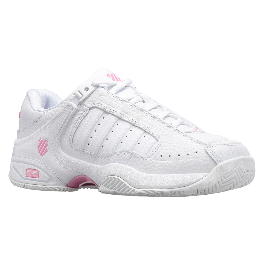 K Swiss Women s Defier RS Tennis Shoes White Sachet Pink Great Discounts PDHSports