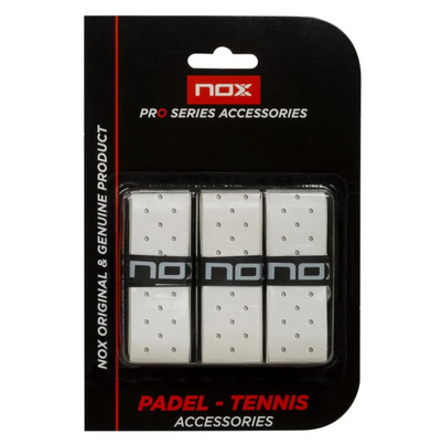 Nox Pro Perforated Overgrips - 3 Pack White