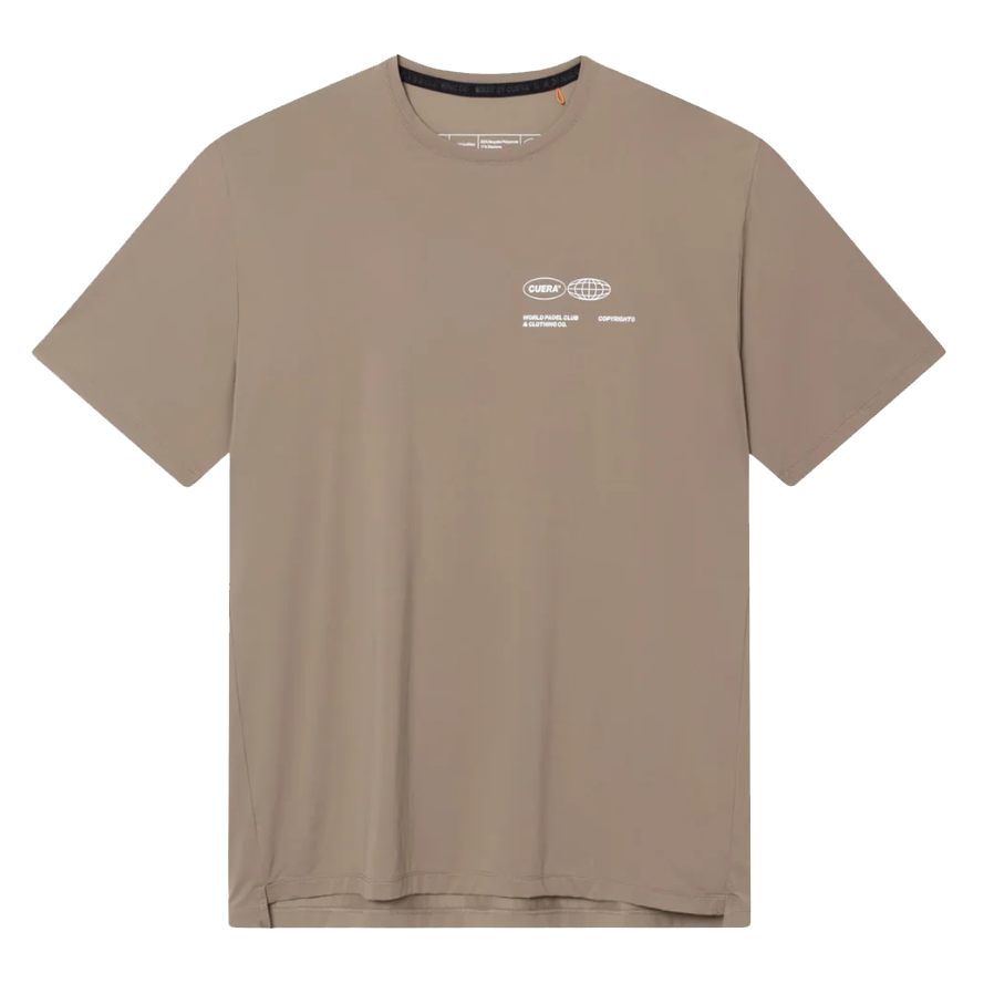 Cuera Men's On Court Airy Logo T-Shirt Walnut