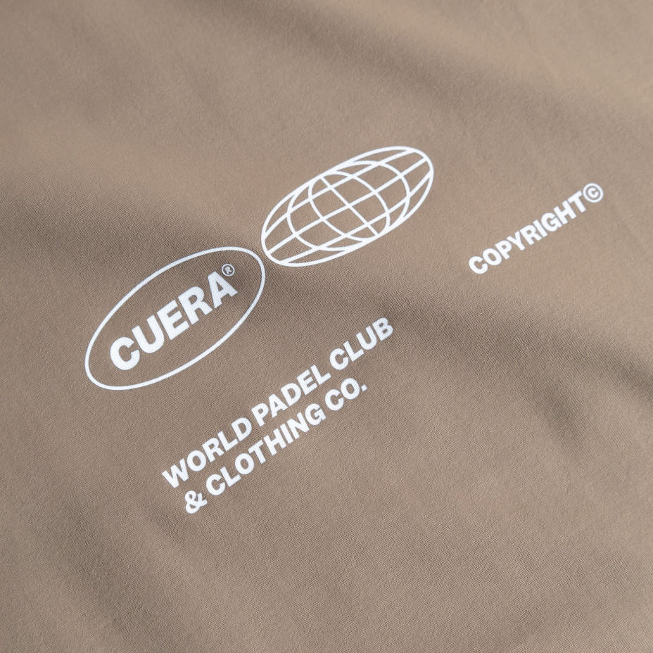 Cuera Men's On Court Airy Logo T-Shirt Walnut