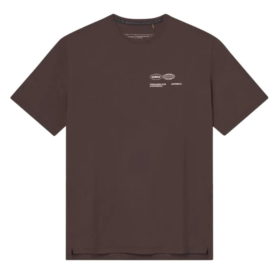 Cuera Men's On Court Airy Logo T-Shirt Dark Brown