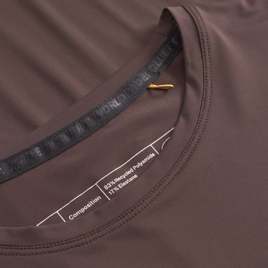 Cuera Men's On Court Airy Logo T-Shirt Dark Brown