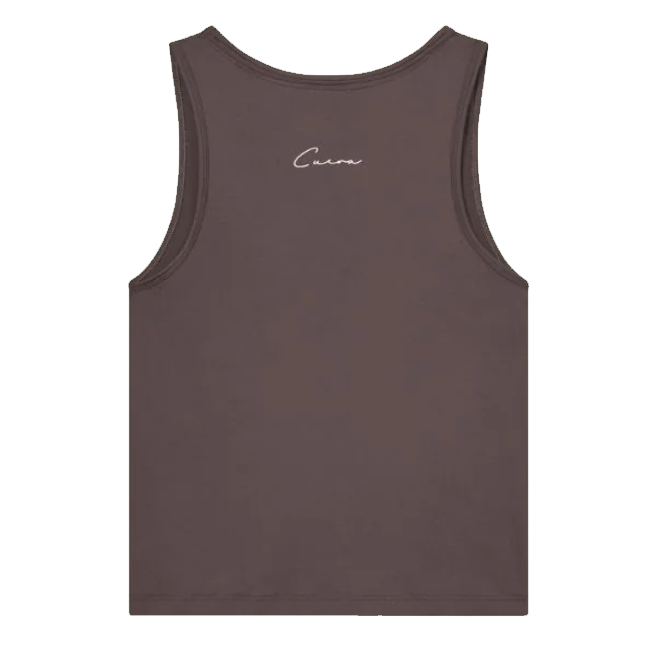 Cuera Women's On Court Slim Tank Top Dark Brown