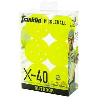 Franklin X-40 Outdoor Pickleball Balls - Pack Of 6