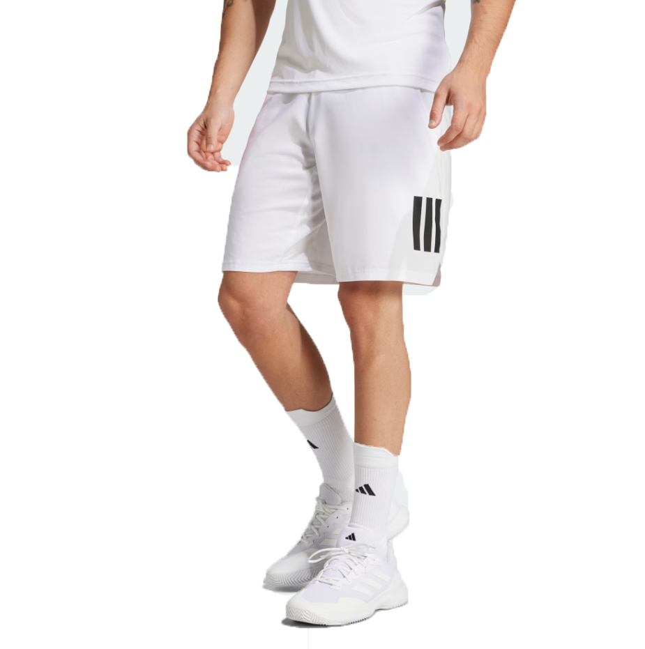 Adidas Men's Club 3 Stripe Shorts White