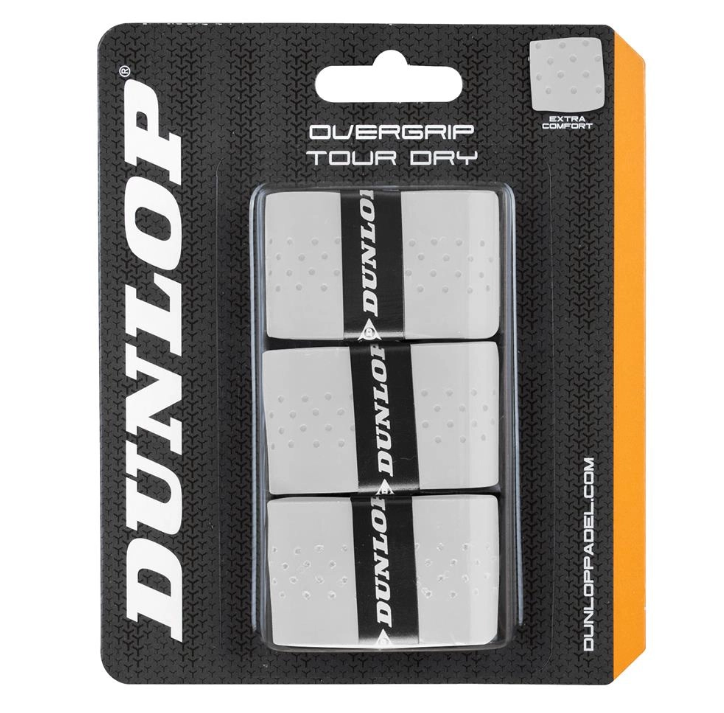 Absorb Create Demo Dunlop Padel Tour Dry Overgrip 3 Pack - White – PDHSports