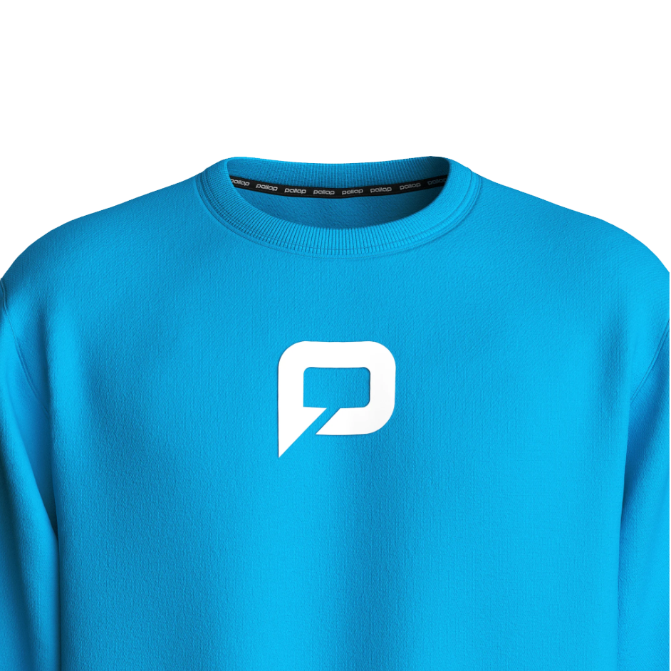 Pallap Vintage Crewneck Jumper Cyan Blue