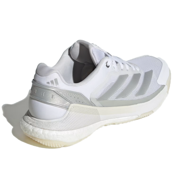 Adidas Women's Crazyquick Boost Padel Shoes White Metallic Silver