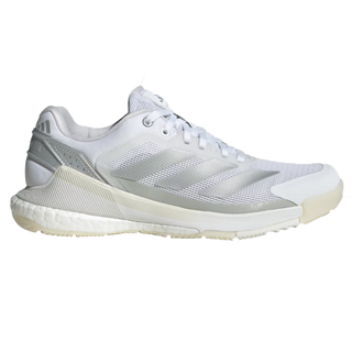 Adidas Women's Crazyquick Boost Padel Shoes White Metallic Silver