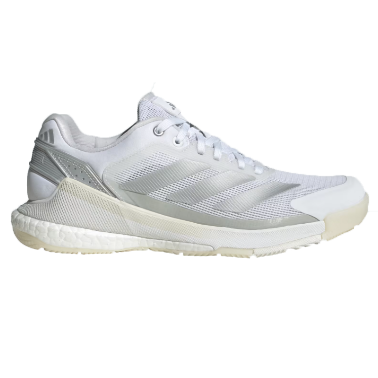 Adidas Women's Crazyquick Boost Padel Shoes White Metallic Silver