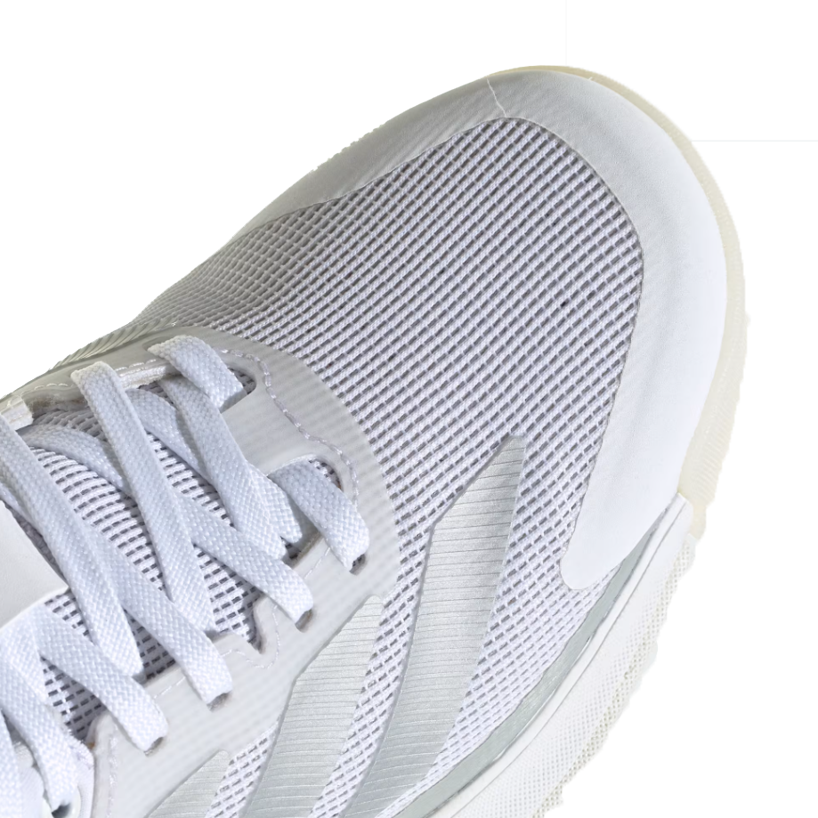 Adidas Women's Crazyquick Boost Padel Shoes White Metallic Silver