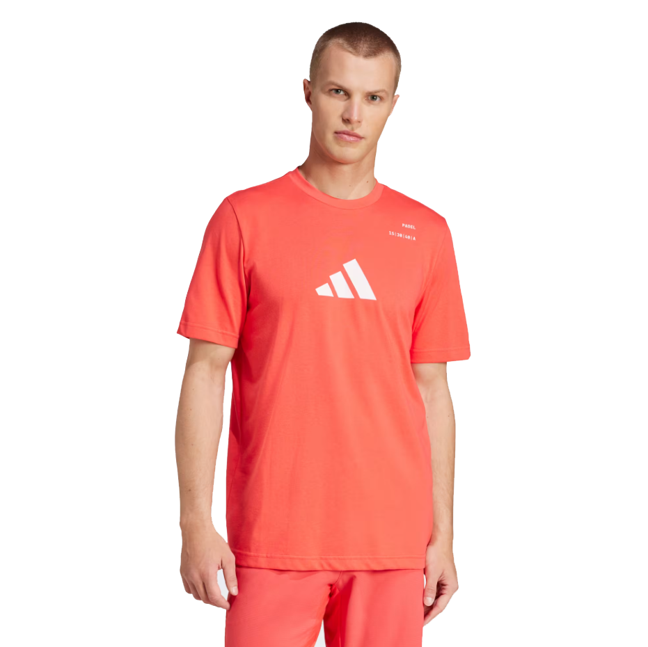 Adidas Men's Padel Category Graphic T-Shirt Red