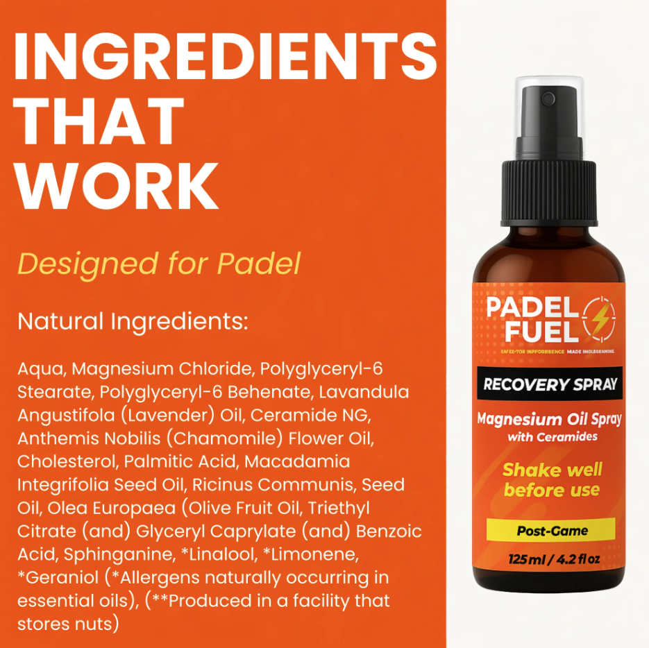 Padel Fuel Magnesium Recovery Oil Spray 125ml
