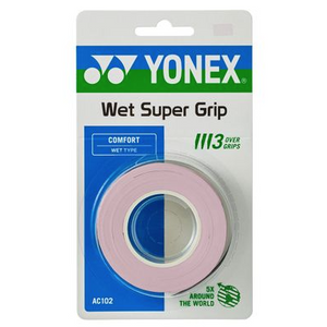 Yonex AC102EX Super Grap Overgrips Pack Of 3 Mist Pink