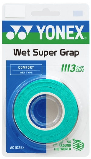 Yonex AC102EX Super Grap Overgrips Pack Of 3 Mint Green