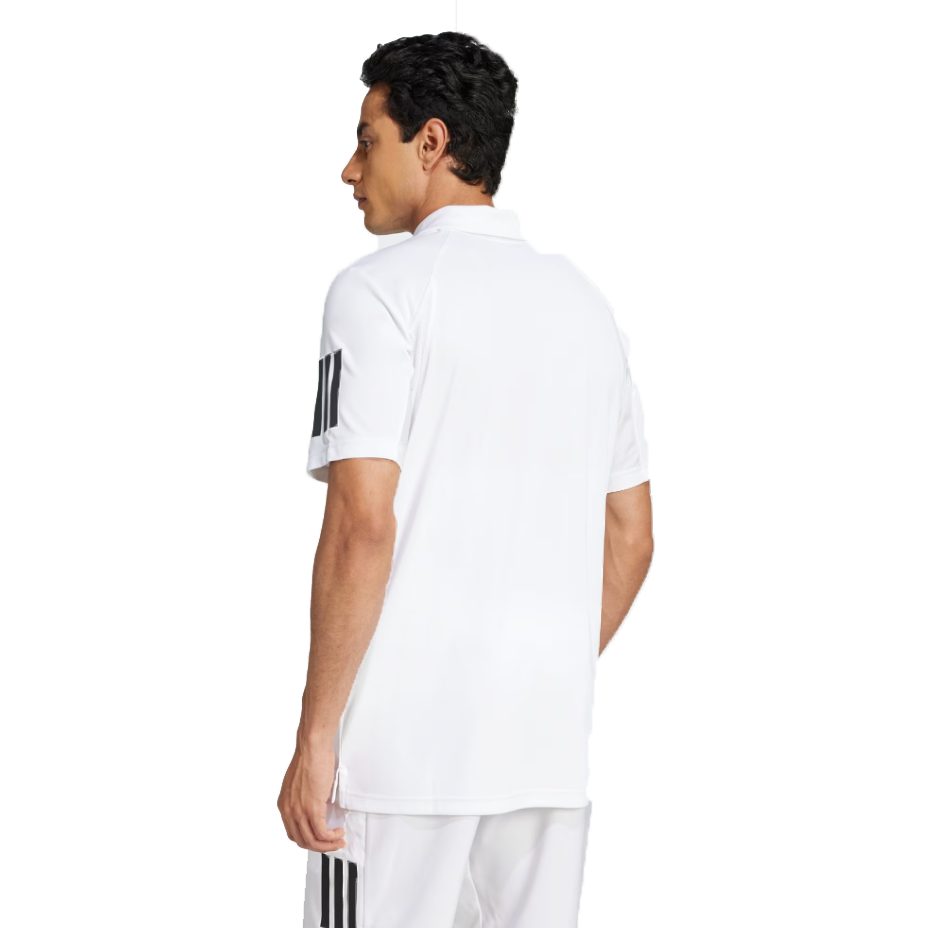 Adidas Men's Club 3 Stripe Polo - White
