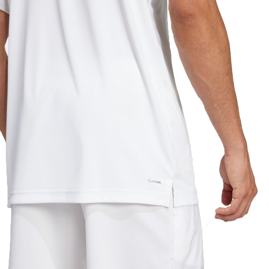 Adidas Men's Club 3 Stripe Polo - White