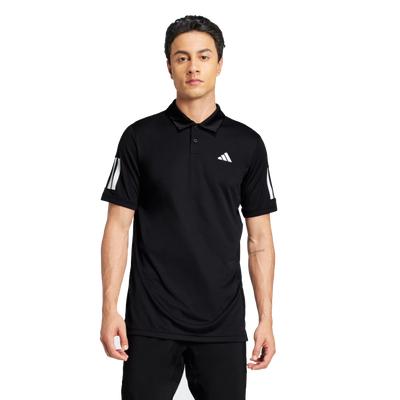Adidas Men's Club 3 Stripe Polo - Black