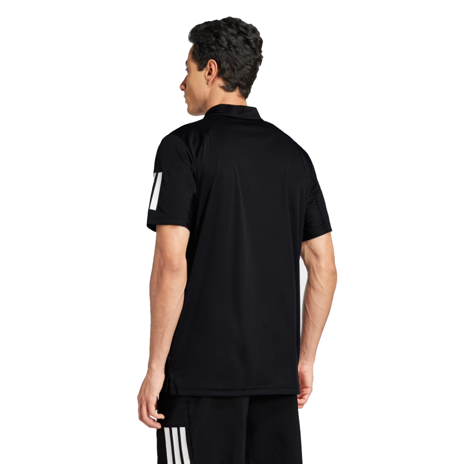 Adidas Men's Club 3 Stripe Polo - Black