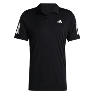 Adidas Men's Club 3 Stripe Polo - Black