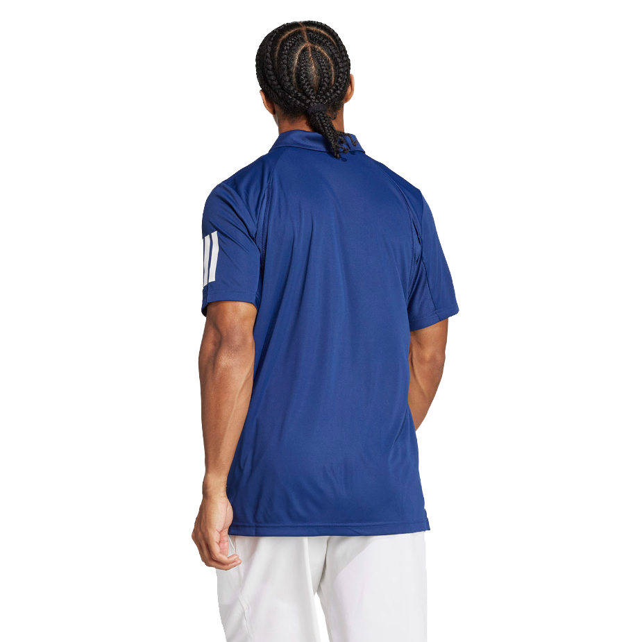 Adidas Men's Club 3 Stripe Polo - Dark Blue