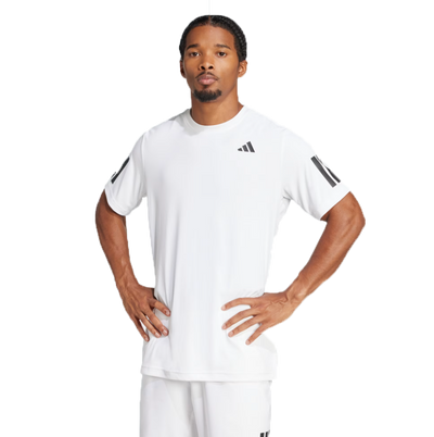 Adidas Men's Club 3 Stripe Tee -  White