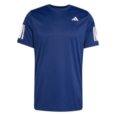 Adidas Men's Club 3 Stripe Tee -  Dark Blue