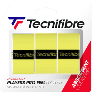 Tecnifibre Players Pro Feel Overgrip Lime - Pack Of 3