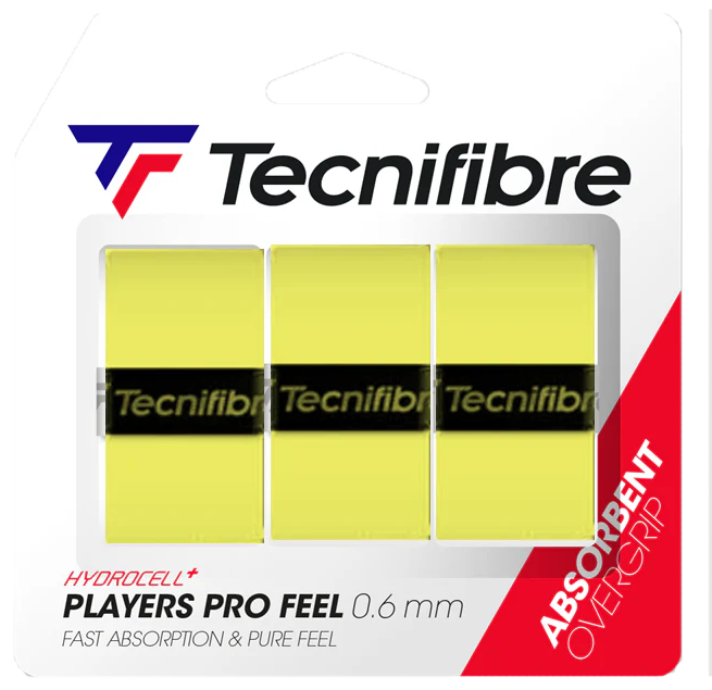 Tecnifibre Players Pro Feel Overgrip Lime - Pack Of 3