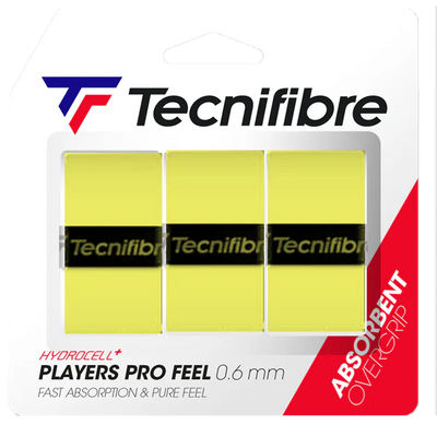 Tecnifibre Players Pro Feel Overgrip Lime - Pack Of 3