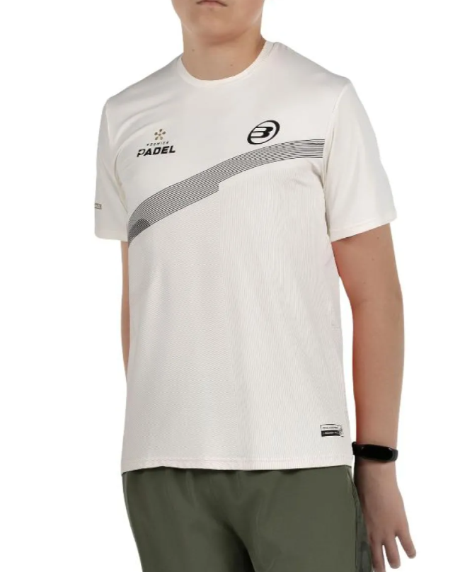 Bullpadel Boy's Patos Premier Padel T-Shirt Ecru