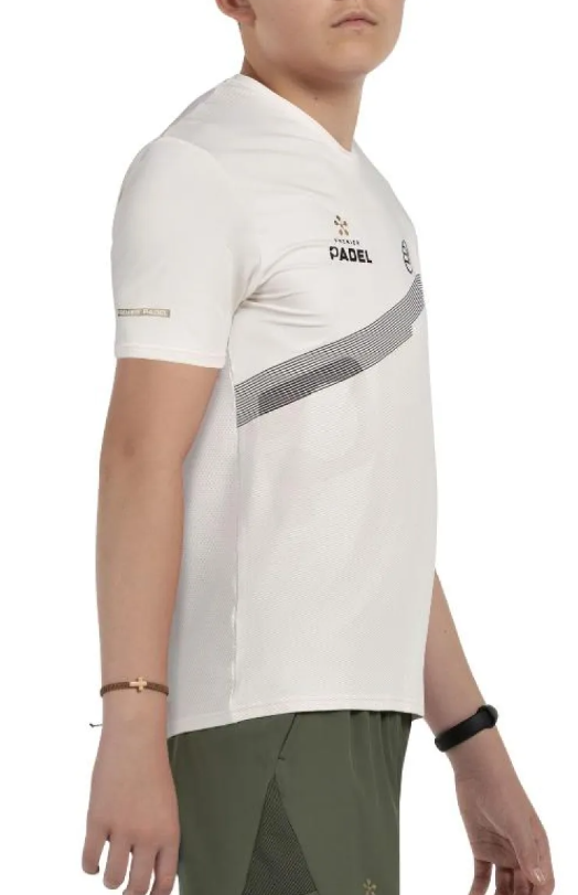 Bullpadel Boy's Patos Premier Padel T-Shirt Ecru