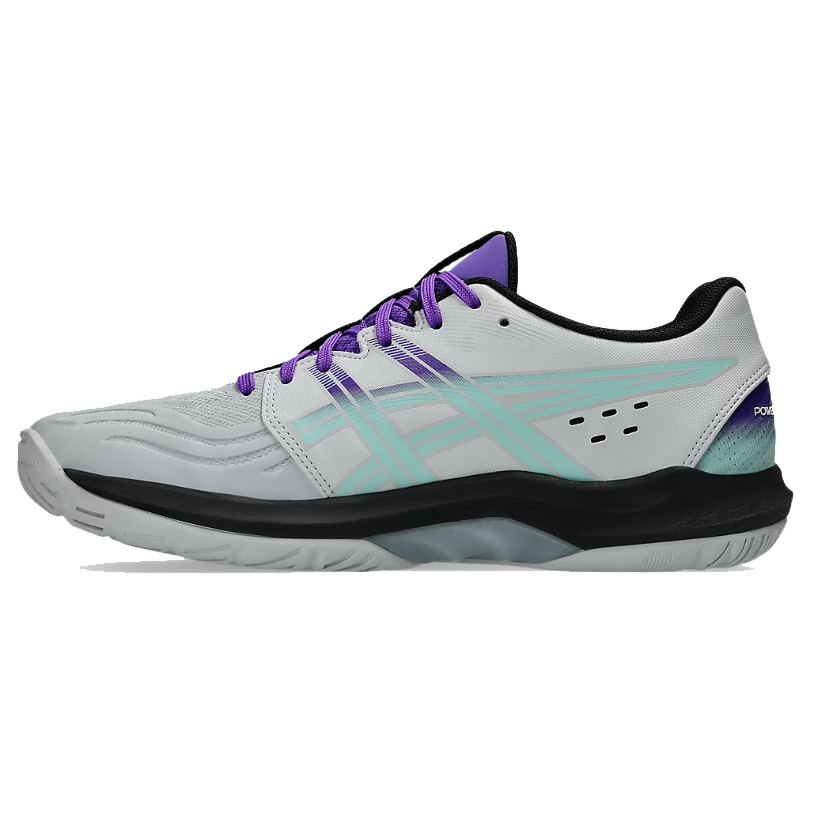 Asics Men's Powerbreak FF Indoor Court Shoes Concrete Illuminate Mint