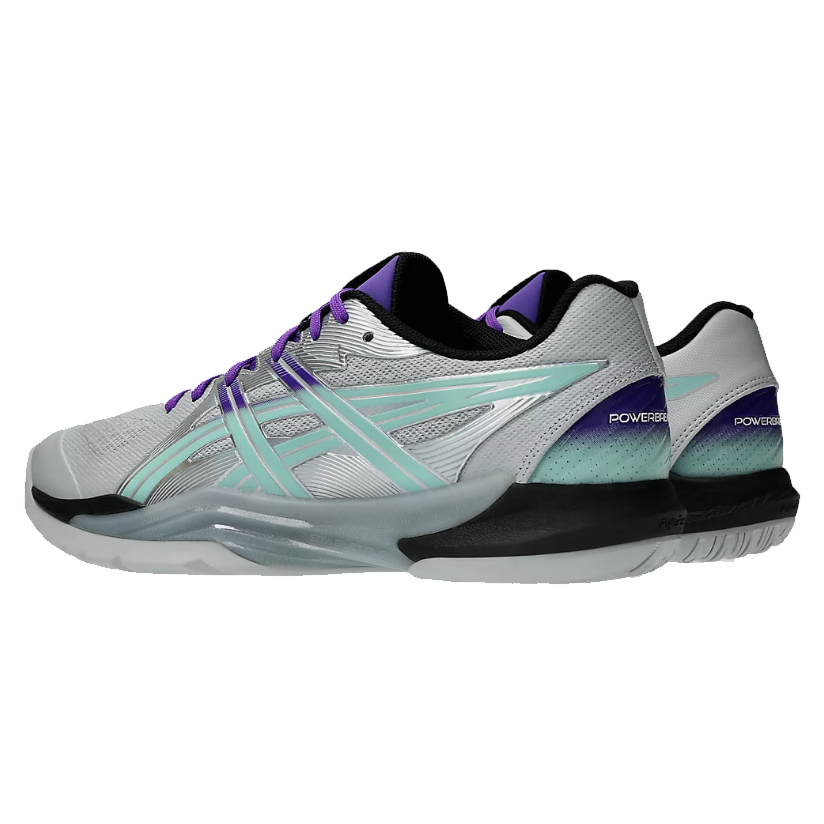 Asics Men's Powerbreak FF Indoor Court Shoes Concrete Illuminate Mint
