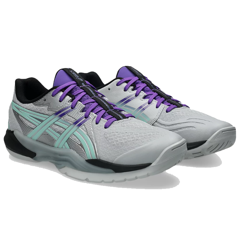 Asics Men's Powerbreak FF Indoor Court Shoes Concrete Illuminate Mint