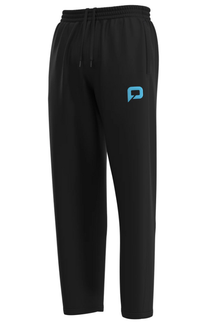 Pallap Men's Slim Fit Tracksuit Pants Black Cyan