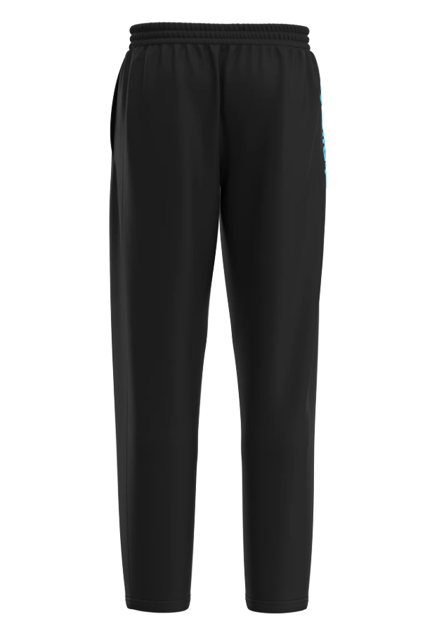 Pallap Men's Slim Fit Tracksuit Pants Black Cyan