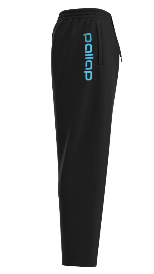 Pallap Men's Slim Fit Tracksuit Pants Black Cyan