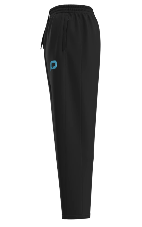 Pallap Men's Slim Fit Tracksuit Pants Black Cyan