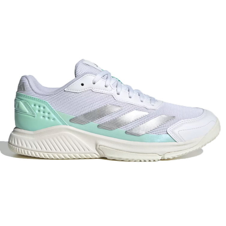 Adidas Women's Courtquick Padel Shoes White Clear Mint
