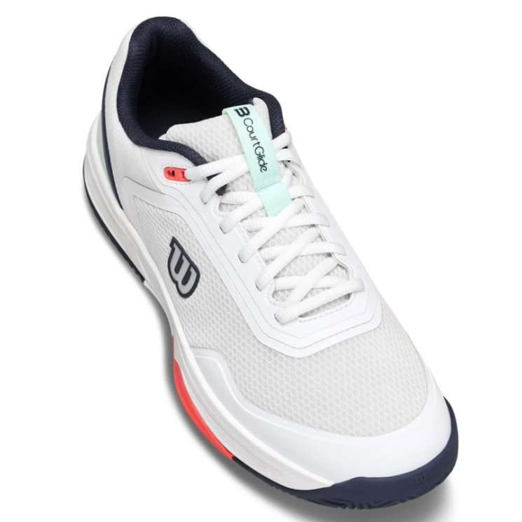 Wilson Men's Courtglide Padel Shoes White Bay Coral