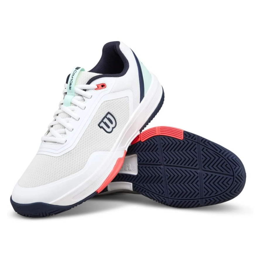 Wilson Men's Courtglide Padel Shoes White Bay Coral